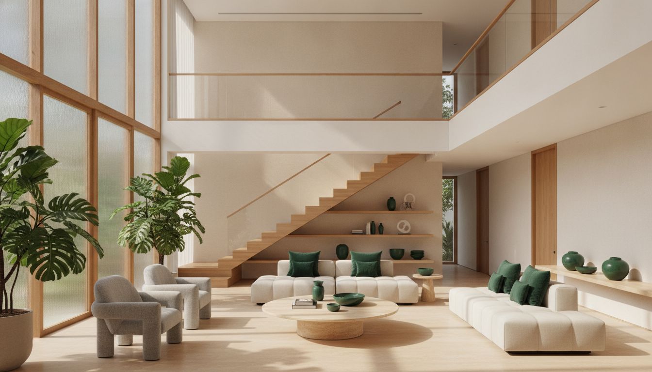 Bright architectural interior of a District 15 landed home