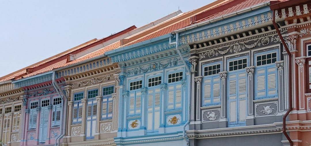 Heritage shophouses along a quiet Telok Kurau street in District 15